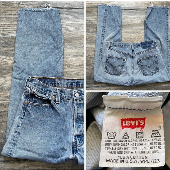 Levi's Denim - Levis denim button fly straight leg jeans size 30 Women Vintage 90s Made in USA